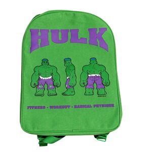 Marvel Hulk Backpack Kids Green 2002 Fitness Workout Radical Physique NWT